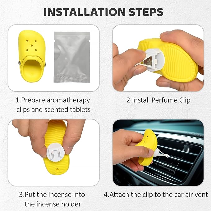 1 Pack Cute Shoe Shape Air Freshener Clip with 2 Refills, Replacement Pads (Green) Car Decor, Perfume Clip Accessories - Image 4