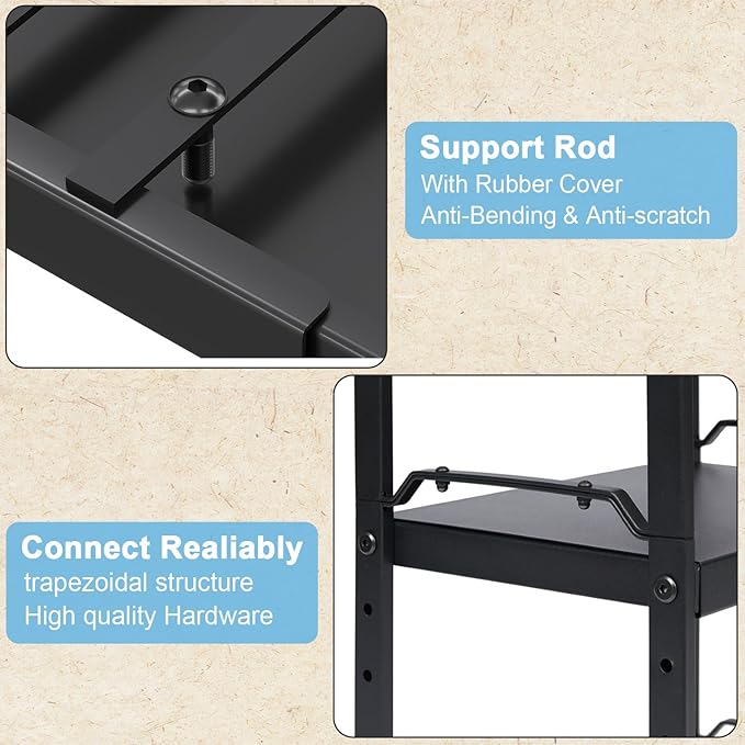 1 Pack Expandable Cabinet Countertop Shelves, Stackable Shelves Organizers for Kitchen Cabinet Countertop Storage, Adjustable Counter Cupboard Pantry Organizer Shelf Rack Stand, Length:25.5" - Image 9